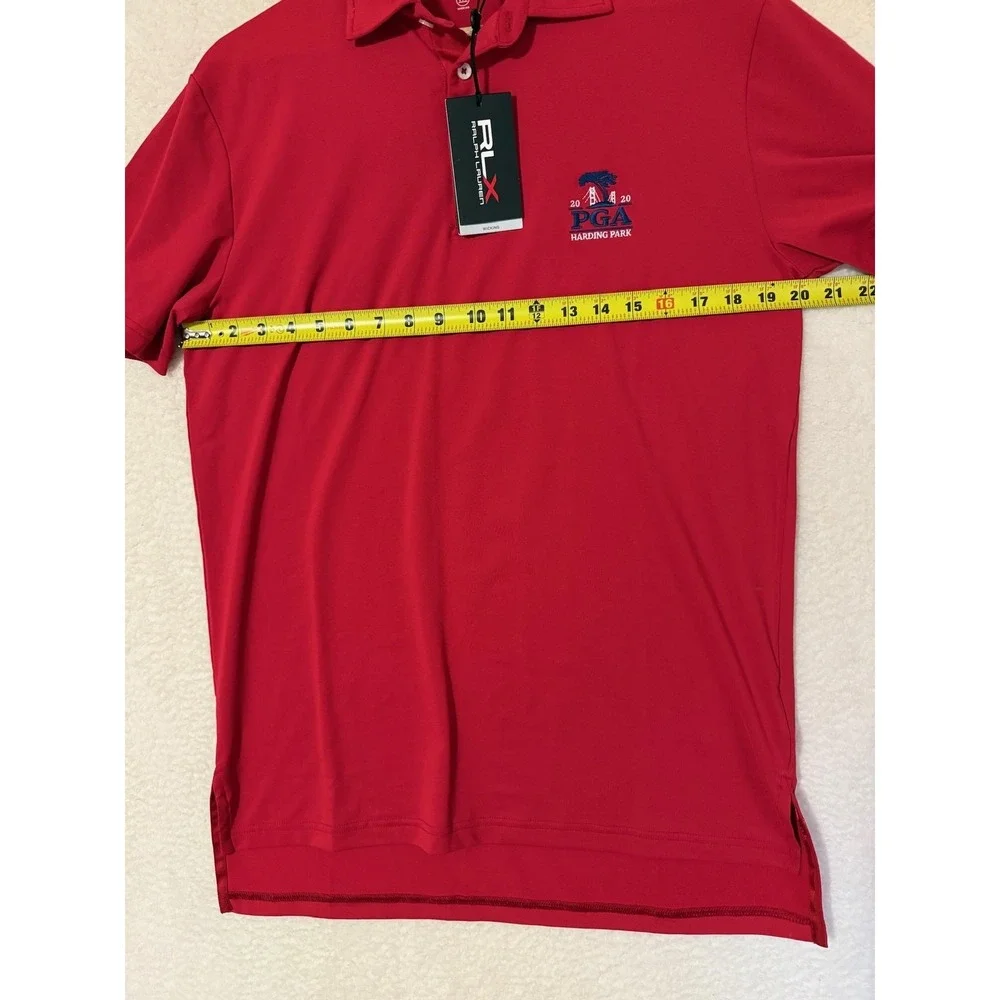 RLX Ralph Lauren Polo Shirt Mens Small Red PGA Harding Park 2020 Golf Wicking